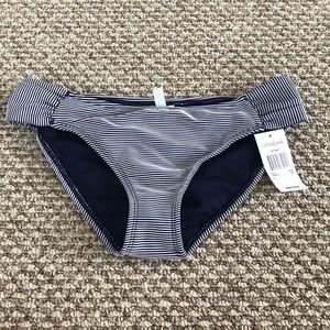 Women’s navy and white striped bottoms